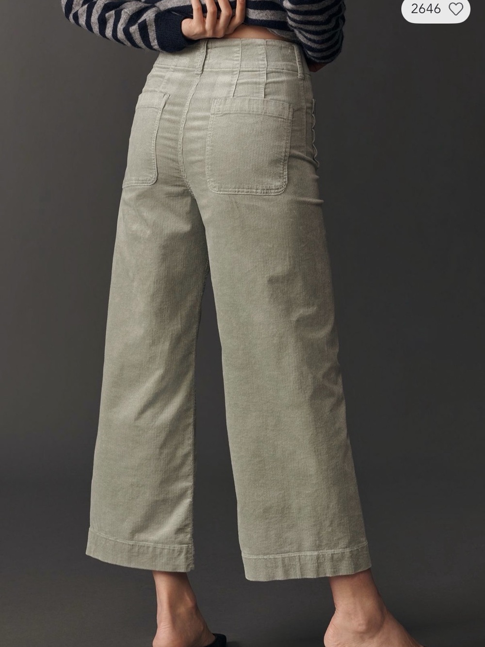 Maeve Collette High-Rise Wide-Leg Crop Corduroy Pants - Picture 3 of 3